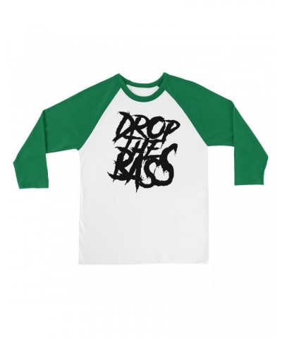 Music Life 3/4 Sleeve Baseball Tee | Drop The Bass Shirt $9.44 Shirts