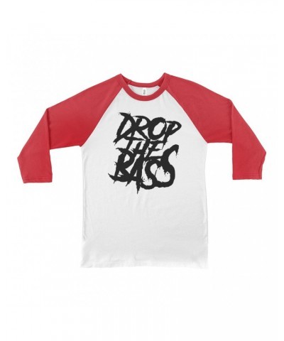 Music Life 3/4 Sleeve Baseball Tee | Drop The Bass Shirt $9.44 Shirts