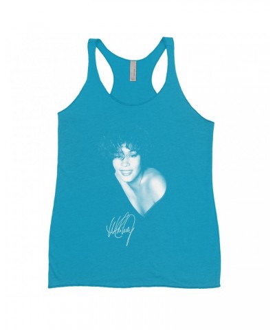 Whitney Houston Bold Colored Racerback Tank | White Whitney Photo And Signature Shirt $6.82 Shirts