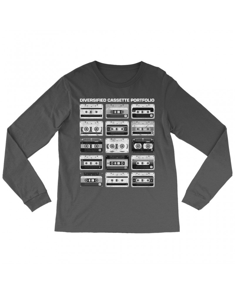 Music Life Long Sleeve Shirt | Diversified Cassette Portfolio Shirt $8.46 Shirts