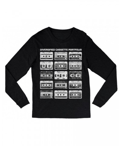 Music Life Long Sleeve Shirt | Diversified Cassette Portfolio Shirt $8.46 Shirts