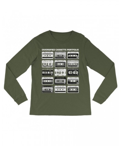 Music Life Long Sleeve Shirt | Diversified Cassette Portfolio Shirt $8.46 Shirts