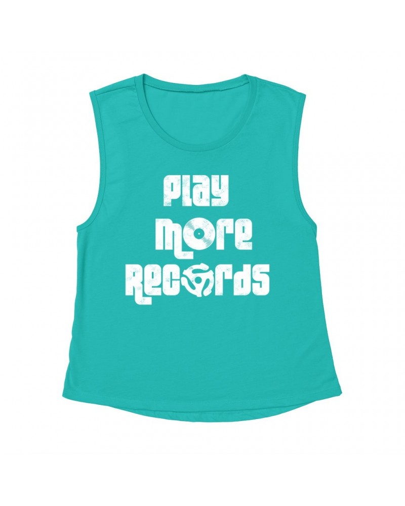 Music Life Muscle Tank | Play More Records Tank Top $4.33 Shirts