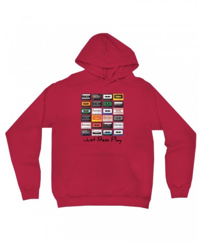 Music Life Hoodie | Just Press Play Hoodie $15.67 Sweatshirts