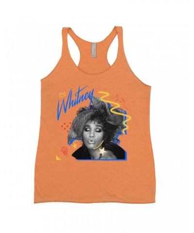 Whitney Houston Bold Colored Racerback Tank | Funky Colorful 1987 Photo Image Design Shirt $15.11 Shirts