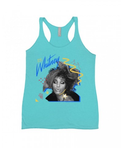 Whitney Houston Bold Colored Racerback Tank | Funky Colorful 1987 Photo Image Design Shirt $15.11 Shirts