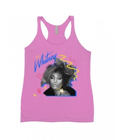 Whitney Houston Bold Colored Racerback Tank | Funky Colorful 1987 Photo Image Design Shirt $15.11 Shirts