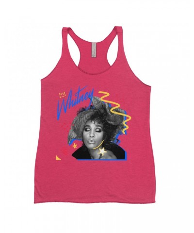 Whitney Houston Bold Colored Racerback Tank | Funky Colorful 1987 Photo Image Design Shirt $15.11 Shirts