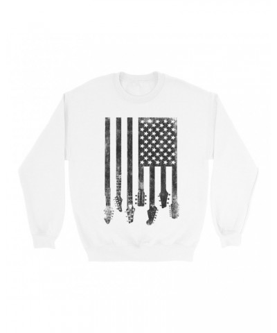 Music Life Sweatshirt | Flag Guitar Sweatshirt $8.57 Sweatshirts