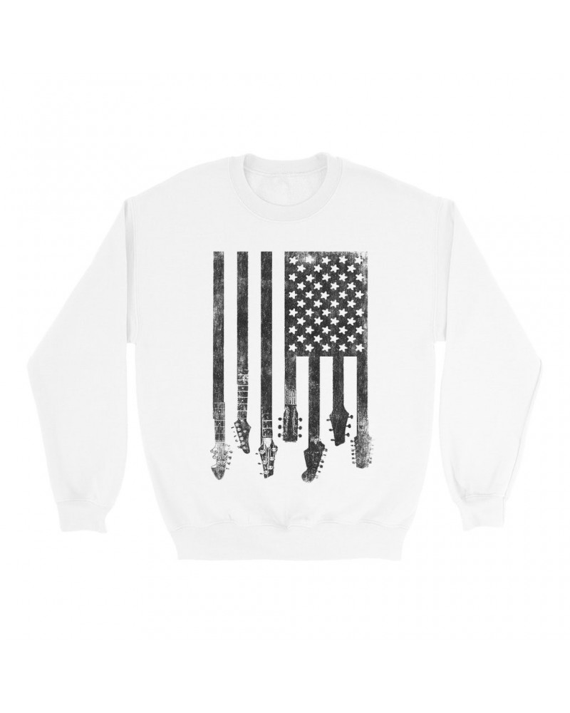 Music Life Sweatshirt | Flag Guitar Sweatshirt $8.57 Sweatshirts