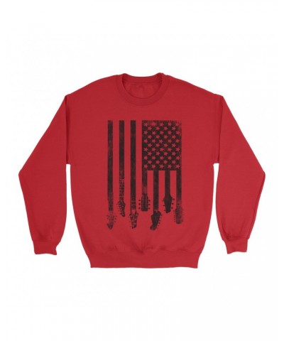 Music Life Sweatshirt | Flag Guitar Sweatshirt $8.57 Sweatshirts