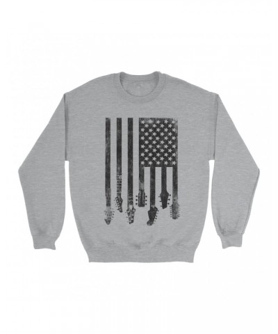 Music Life Sweatshirt | Flag Guitar Sweatshirt $8.57 Sweatshirts