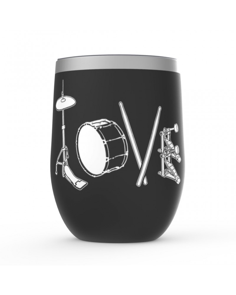 Music Life Wine Tumbler | Drum Love Stemless Wine $6.87 Drinkware