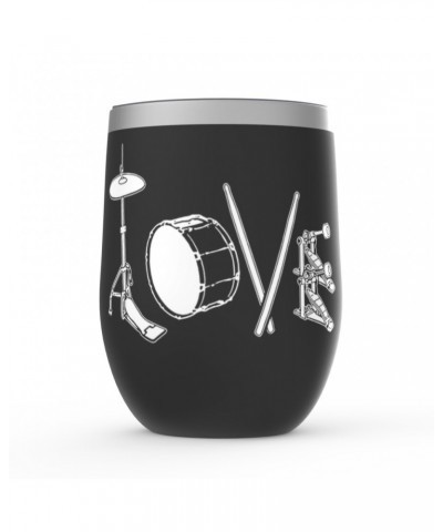 Music Life Wine Tumbler | Drum Love Stemless Wine $6.87 Drinkware