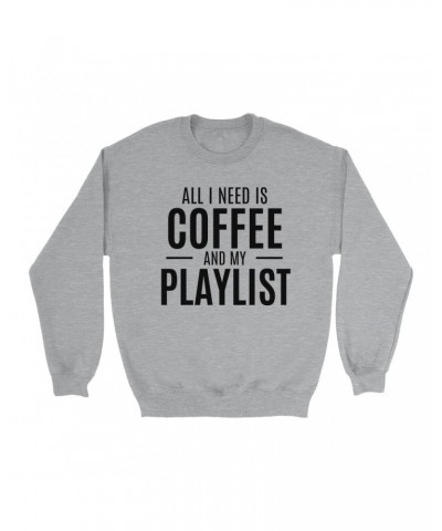 Music Life Sweatshirt | All I Need Is Coffee & Music Sweatshirt $26.31 Sweatshirts