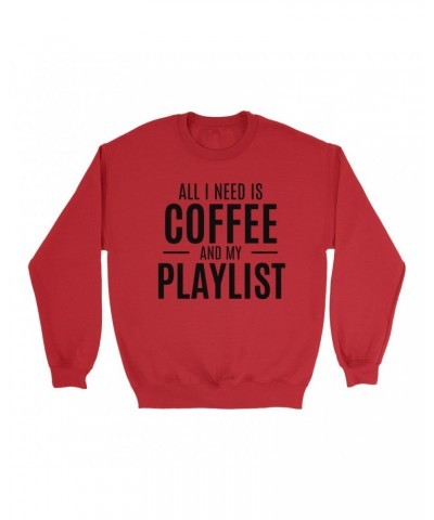 Music Life Sweatshirt | All I Need Is Coffee & Music Sweatshirt $26.31 Sweatshirts