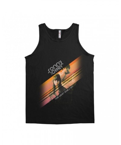 Sonny & Cher Unisex Tank Top | The Beat Goes On Orange Stripes Shirt $10.07 Shirts