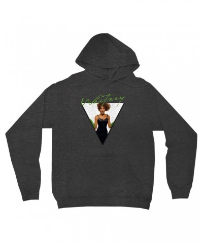 Whitney Houston Hoodie | 1987 Green Glove Photo Triangle Design Hoodie $7.21 Sweatshirts