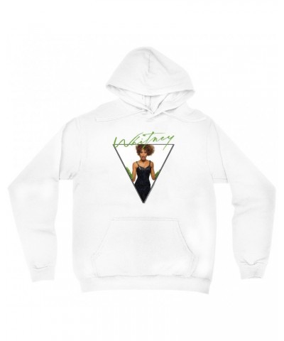 Whitney Houston Hoodie | 1987 Green Glove Photo Triangle Design Hoodie $7.21 Sweatshirts