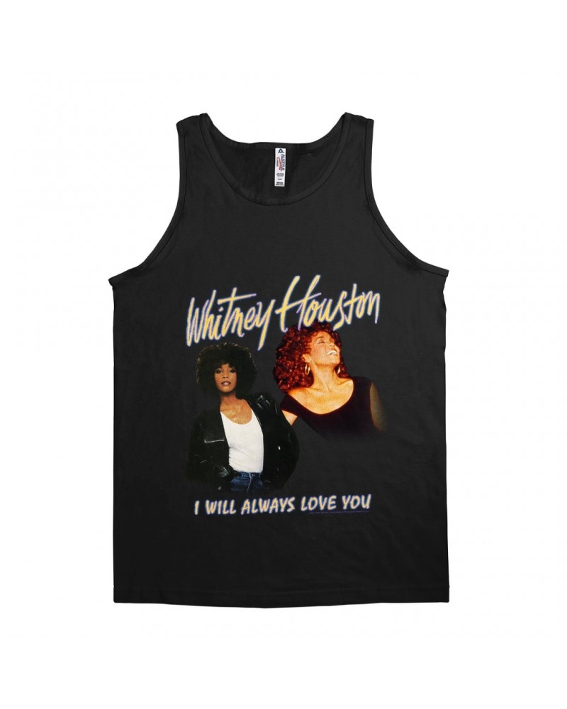 Whitney Houston Unisex Tank Top | I Will Always Love You Yellow Photo Collage Image Shirt $4.99 Shirts