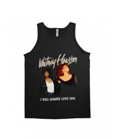 Whitney Houston Unisex Tank Top | I Will Always Love You Yellow Photo Collage Image Shirt $4.99 Shirts