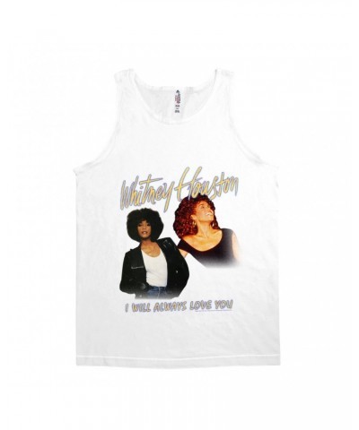 Whitney Houston Unisex Tank Top | I Will Always Love You Yellow Photo Collage Image Shirt $4.99 Shirts