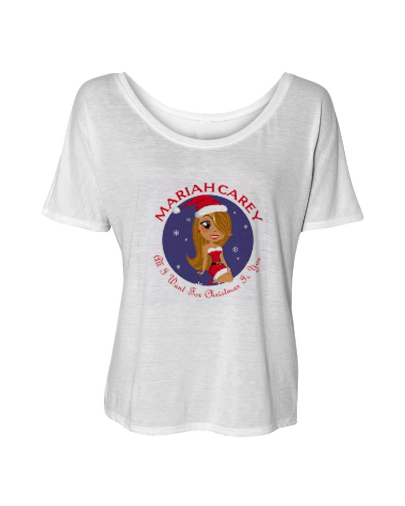 Mariah Carey Cartoon Christmas Dolman Ladies Tee $17.41 Shirts