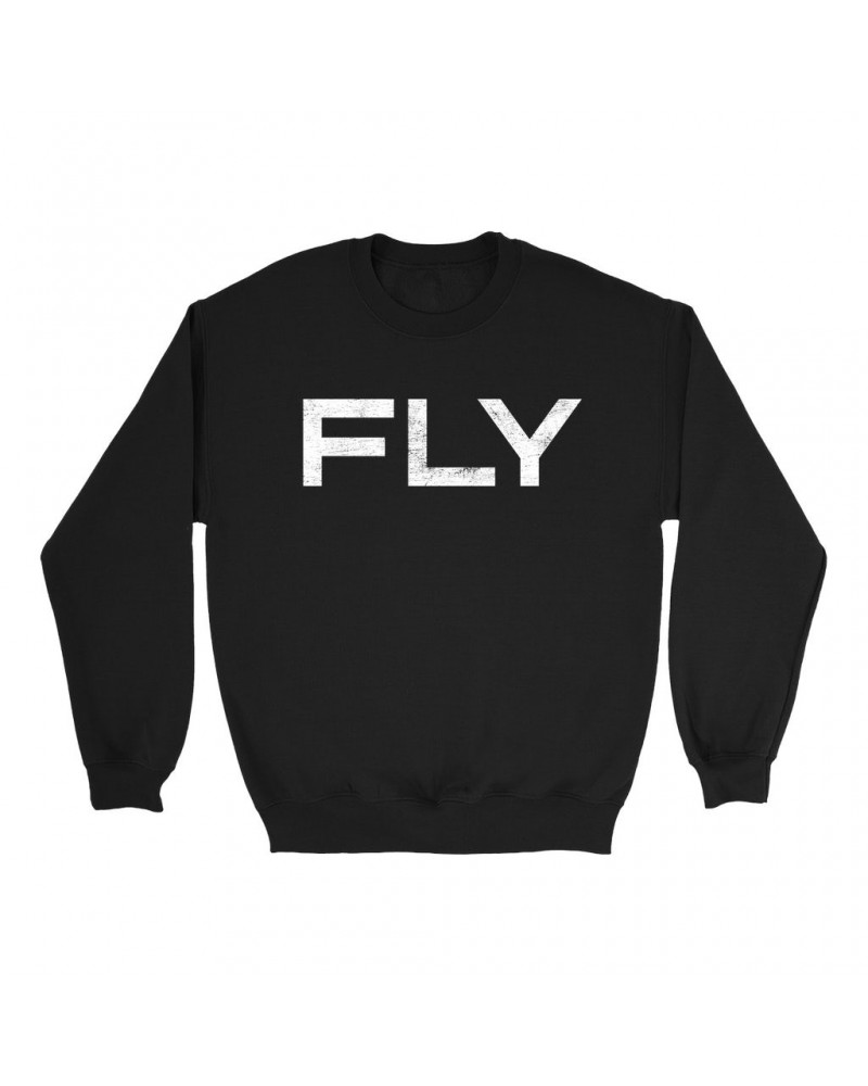 John Lennon Sweatshirt | Fly Distressed Design Worn By Sweatshirt $6.19 Sweatshirts