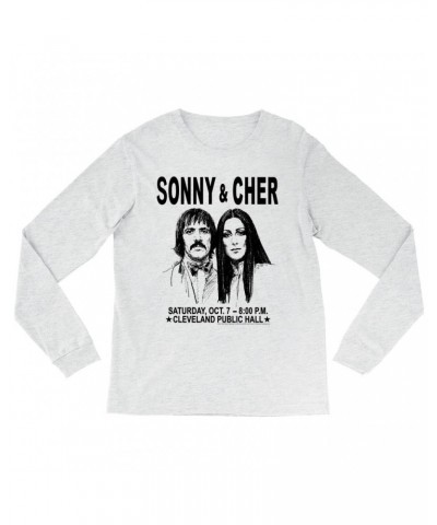 Sonny & Cher Heather Long Sleeve Shirt | Cleaveland Hall Concert Poster Shirt $7.13 Shirts