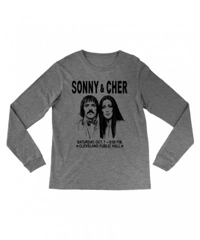 Sonny & Cher Heather Long Sleeve Shirt | Cleaveland Hall Concert Poster Shirt $7.13 Shirts