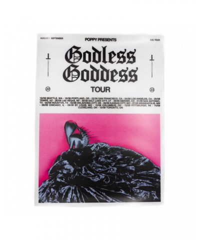 Poppy Godless Goddess Tour Poster $7.87 Decor