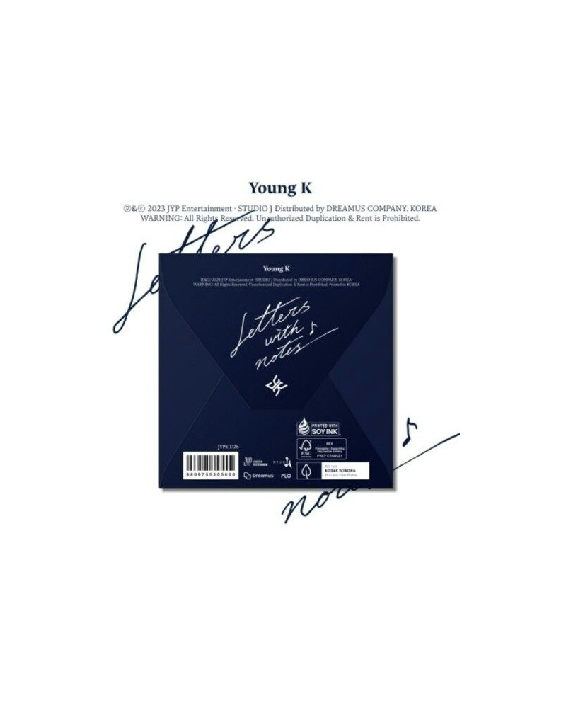 Young K LETTERS WITH NOTES (DIGIPACK VER.) CD $4.80 CD