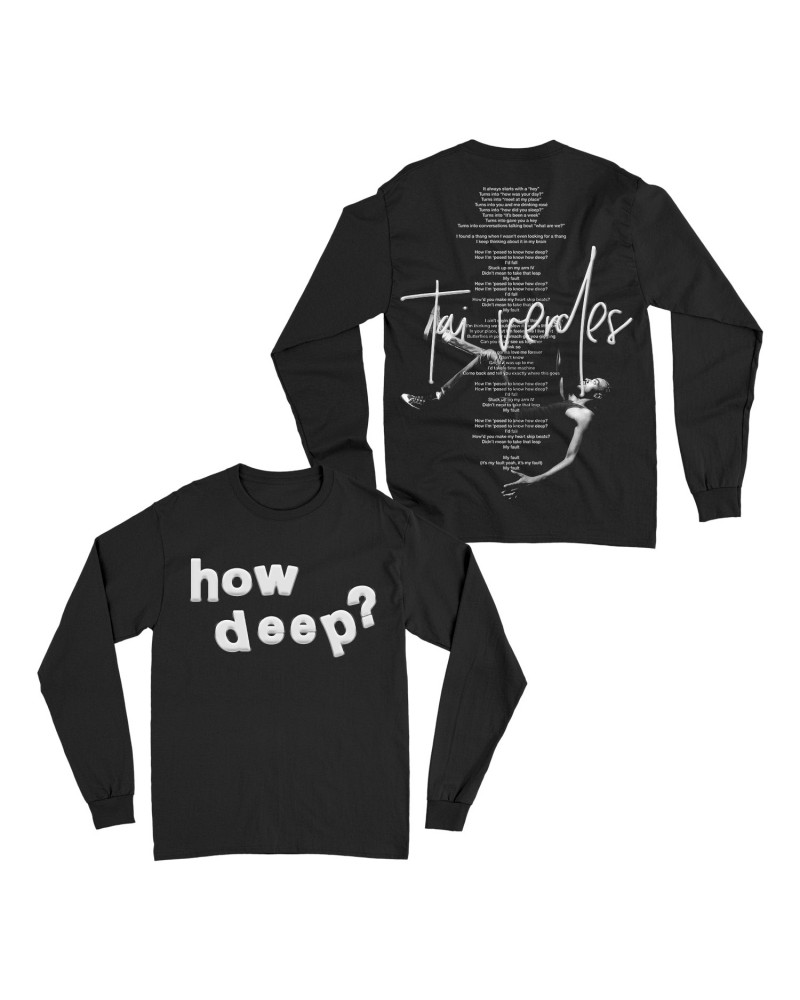 Tai Verdes How Deep Black Long Sleeve $17.88 Shirts