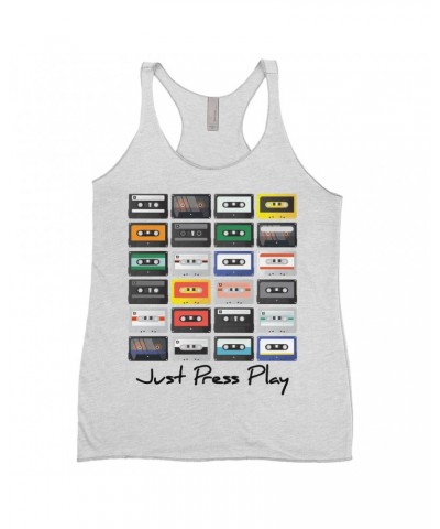 Music Life Ladies' Tank Top | Just Press Play Shirt $7.30 Shirts