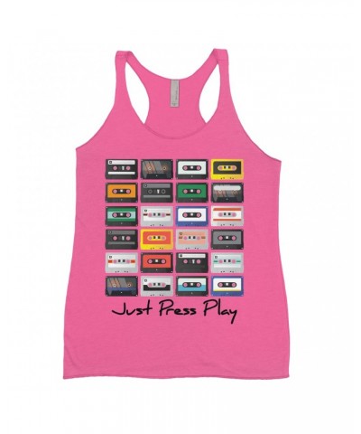 Music Life Ladies' Tank Top | Just Press Play Shirt $7.30 Shirts