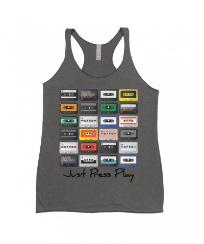 Music Life Ladies' Tank Top | Just Press Play Shirt $7.30 Shirts