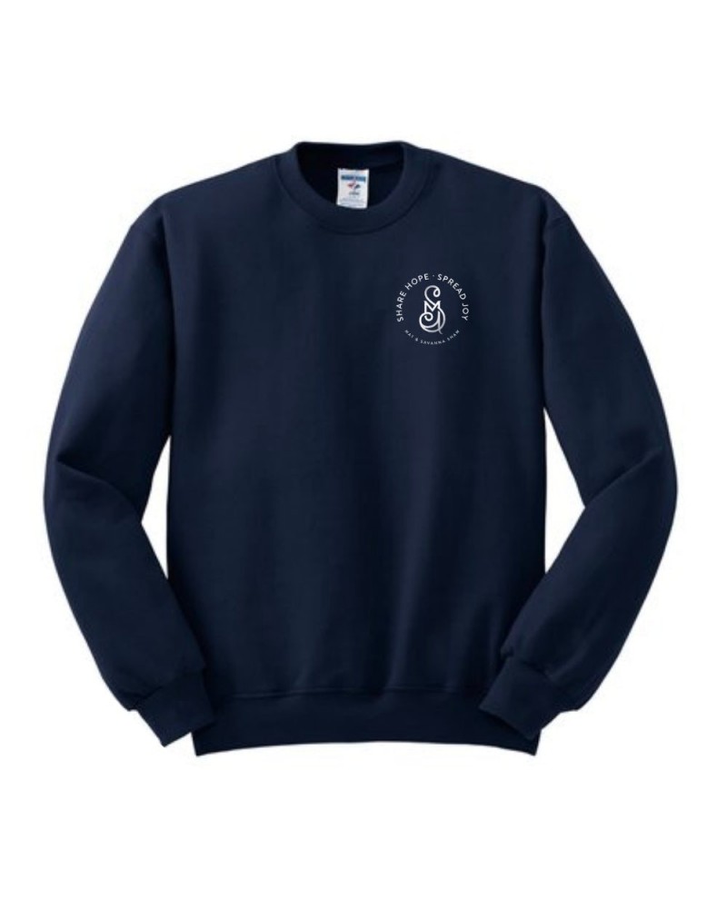 Mat and Savanna Shaw Navy Blue Crewneck Sweatshirt $5.01 Sweatshirts