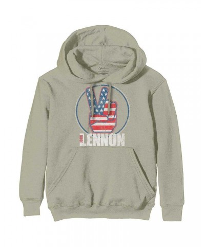 John Lennon Hoodie - Peace Fingers US Flag $3.30 Sweatshirts