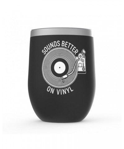 Music Life Wine Tumbler | Vinyl Sounds Better Stemless Wine Tumbler $11.60 Drinkware