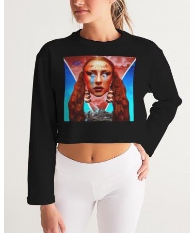 Phenix Red MF DOWN - Women's Cropped Sweatshirt $7.95 Sweatshirts