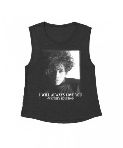 Whitney Houston Ladies' Muscle Tank Top | I Will Always Love You Album Photo Image Shirt $7.79 Shirts