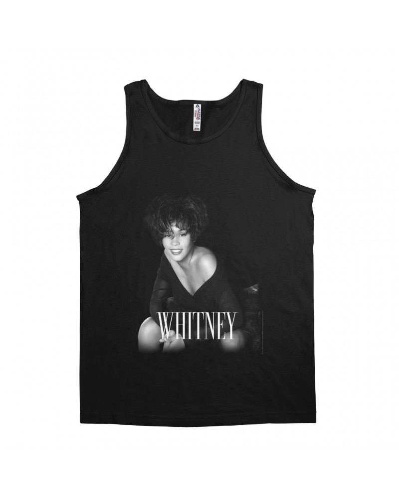 Whitney Houston Unisex Tank Top | Whitney In Black And White With Classy Logo Shirt $5.55 Shirts