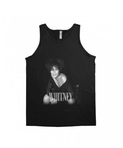 Whitney Houston Unisex Tank Top | Whitney In Black And White With Classy Logo Shirt $5.55 Shirts