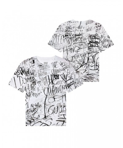 Rag'n'Bone Man All Over Lyric Print White T-Shirt $9.86 Shirts