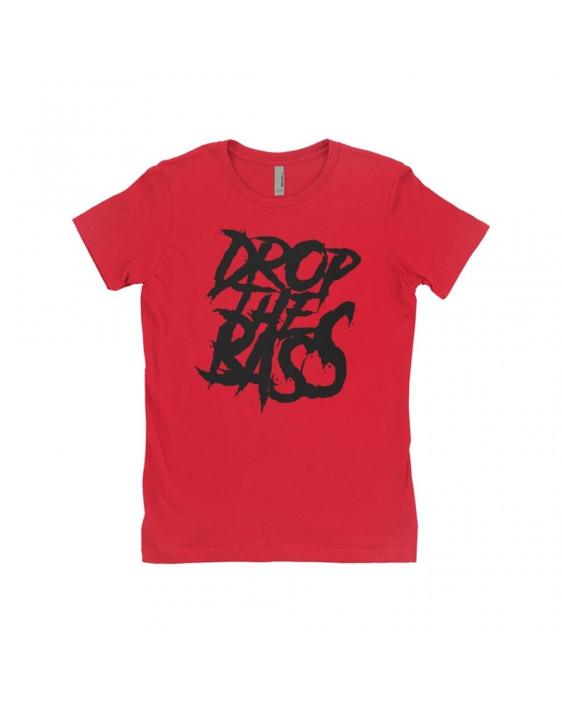 Music Life Ladies' Boyfriend T-Shirt | Drop The Bass Shirt $8.05 Shirts