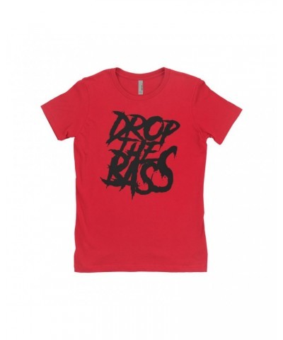 Music Life Ladies' Boyfriend T-Shirt | Drop The Bass Shirt $8.05 Shirts