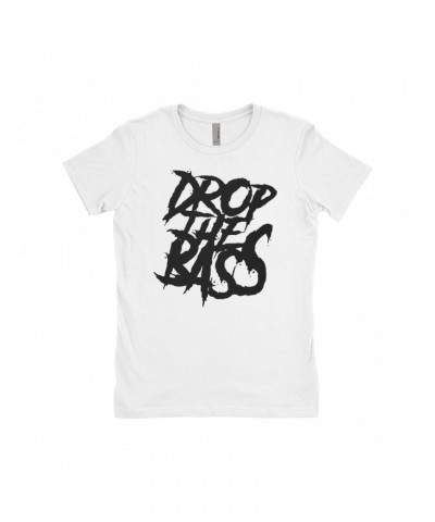 Music Life Ladies' Boyfriend T-Shirt | Drop The Bass Shirt $8.05 Shirts