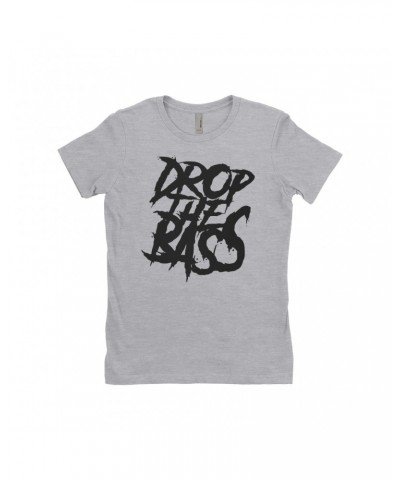 Music Life Ladies' Boyfriend T-Shirt | Drop The Bass Shirt $8.05 Shirts