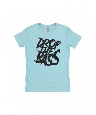 Music Life Ladies' Boyfriend T-Shirt | Drop The Bass Shirt $8.05 Shirts