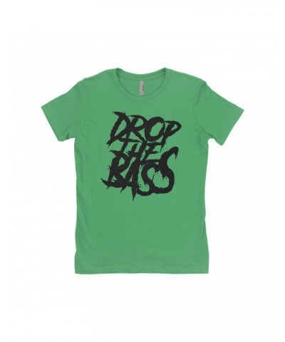 Music Life Ladies' Boyfriend T-Shirt | Drop The Bass Shirt $8.05 Shirts